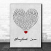 Mark Knopfler & Willy DeVille Storybook Love Grey Heart Song Lyric Wall Art Print