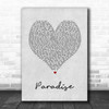 George Ezra Paradise Grey Heart Song Lyric Music Wall Art Print