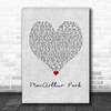 Richard Harris MacArthur Park Grey Heart Song Lyric Wall Art Print