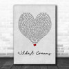 Taylor Swift Wildest Dreams Grey Heart Song Lyric Wall Art Print