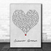 Seals & Crofts Summer Breeze Grey Heart Song Lyric Wall Art Print