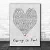 George Michael Kissing A Fool Grey Heart Song Lyric Music Wall Art Print
