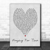 George Michael Praying For Time Grey Heart Song Lyric Music Wall Art Print