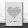 Ghost Life Eternal Grey Heart Song Lyric Wall Art Print