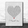 Andy Grammer I Found You Grey Heart Song Lyric Wall Art Print