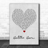 Five Finger Death Punch Battle Born Grey Heart Song Lyric Wall Art Print