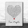 Caroline Spence Robby Hecht Two People Grey Heart Song Lyric Wall Art Print