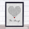 Garth Brooks The Change Grey Heart Song Lyric Wall Art Print