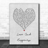 Al Green Love And Happiness Grey Heart Song Lyric Music Wall Art Print