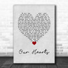 Randy Houser Our Hearts Grey Heart Song Lyric Wall Art Print