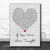 Alexander O'Neal If You Were Here Tonight Grey Heart Song Lyric Music Wall Art Print