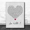 Hillsong United So Will I Grey Heart Song Lyric Wall Art Print