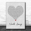 Hozier Work Song Grey Heart Song Lyric Wall Art Print