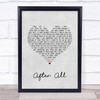 The Frank and Walters After All Grey Heart Song Lyric Wall Art Print
