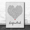 Anastacia Defeated Grey Heart Song Lyric Music Wall Art Print