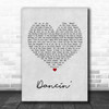 Aaron Smith Dancin' Grey Heart Song Lyric Wall Art Print