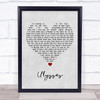 Josh Garrels Ulysses Grey Heart Song Lyric Wall Art Print