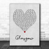 The Snuts Glasgow Grey Heart Song Lyric Wall Art Print