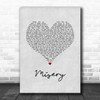 Creeper Misery Grey Heart Song Lyric Wall Art Print