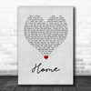 Lady Antebellum Home Grey Heart Song Lyric Wall Art Print