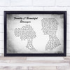 Halsey Finally Beautiful Stranger Man Lady Couple Grey Song Lyric Wall Art Print