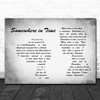 Michael Crawford Somewhere in Time Man Lady Couple Grey Song Lyric Wall Art Print