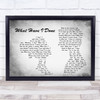 Dermot Kennedy What Have I Done Man Lady Couple Grey Song Lyric Wall Art Print