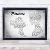 Guns N' Roses Patience Man Lady Couple Grey Song Lyric Wall Art Print