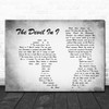 The Devil In I Slipknot Man Lady Couple Grey Song Lyric Wall Art Print