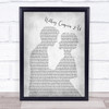 Sinead O'Connor Nothing Compares 2 U Man Lady Bride Groom Wedding Grey Song Lyric Wall Art Print