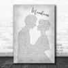 Biffy Clyro Mountains Man Lady Bride Groom Wedding Grey Song Lyric Wall Art Print