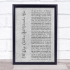 Tom T Hall Old Dogs, Children And Watermelon Wine Grey Rustic Script Song Lyric Wall Art Print