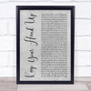 Ben Howard Keep Your Head Up Grey Rustic Script Song Lyric Wall Art Print