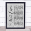 The Saw Doctors Midnight Express Grey Rustic Script Song Lyric Wall Art Print