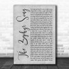 Red Hot Chili Peppers The Zephyr Song Grey Rustic Script Song Lyric Wall Art Print