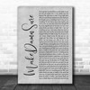 Taking Back Sunday MakeDamnSure Grey Rustic Script Song Lyric Wall Art Print