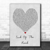 Boyz II Men End Of The Road Grey Heart Song Lyric Music Wall Art Print