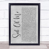 Beartooth Sick Of Me Grey Rustic Script Song Lyric Wall Art Print