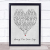 Bring Me Your Cup UB40 Grey Heart Song Lyric Music Wall Art Print