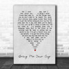 Bring Me Your Cup UB40 Grey Heart Song Lyric Music Wall Art Print