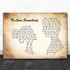 Bee Gees To Love Somebody Man Lady Couple Song Lyric Wall Art Print