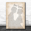 Ed Sheeran & Andrea Bocelli Perfect Symphony Man Lady Bride Groom Wedding Song Lyric Wall Art Print