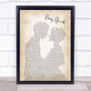 Roy Orbison Penny Arcade Man Lady Bride Groom Wedding Song Lyric Wall Art Print