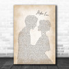 Depeche Mode Higher Love Man Lady Bride Groom Wedding Song Lyric Wall Art Print