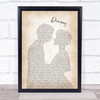 Chris Young Drowning Man Lady Bride Groom Wedding Song Lyric Wall Art Print