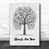 Lionel Richie Stuck On You Music Script Tree Song Lyric Wall Art Print