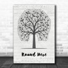 George Michael Round Here Music Script Tree Song Lyric Wall Art Print