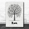 Leona Lewis Run Music Script Tree Song Lyric Wall Art Print