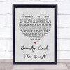 Celine Dione Beauty And The Beast Grey Heart Song Lyric Music Wall Art Print