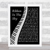 Stevie Wonder Ribbon In The Sky Piano Song Lyric Wall Art Print